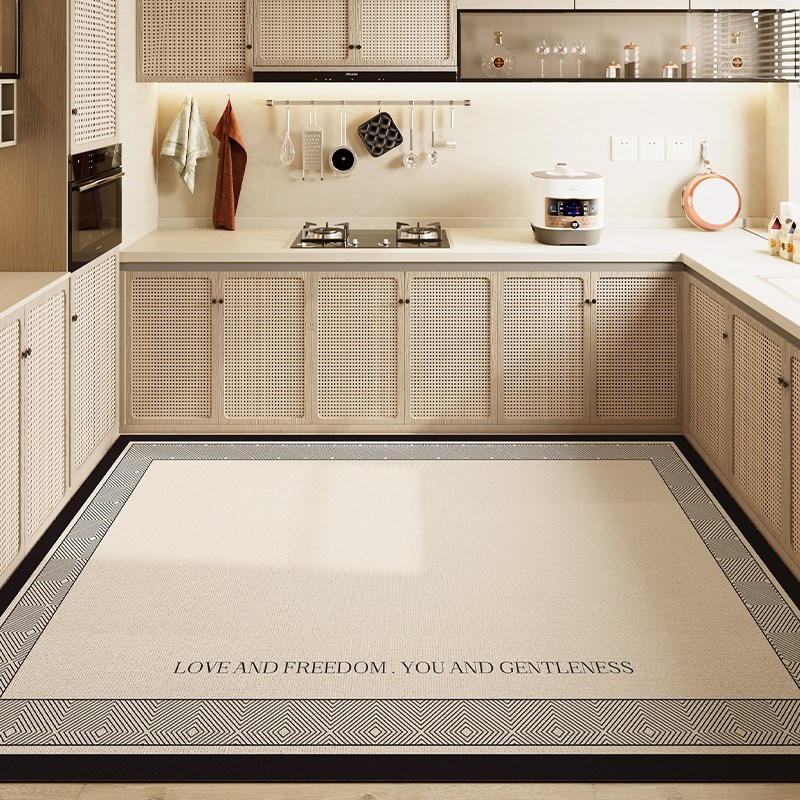 厨房硅藻泥专用防油吸水地垫全铺地面防滑加厚脚垫满铺可裁剪地毯
