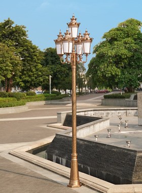 户外灯欧式庭院灯压铸铝花园别墅复古景观路灯Garden StreetLight