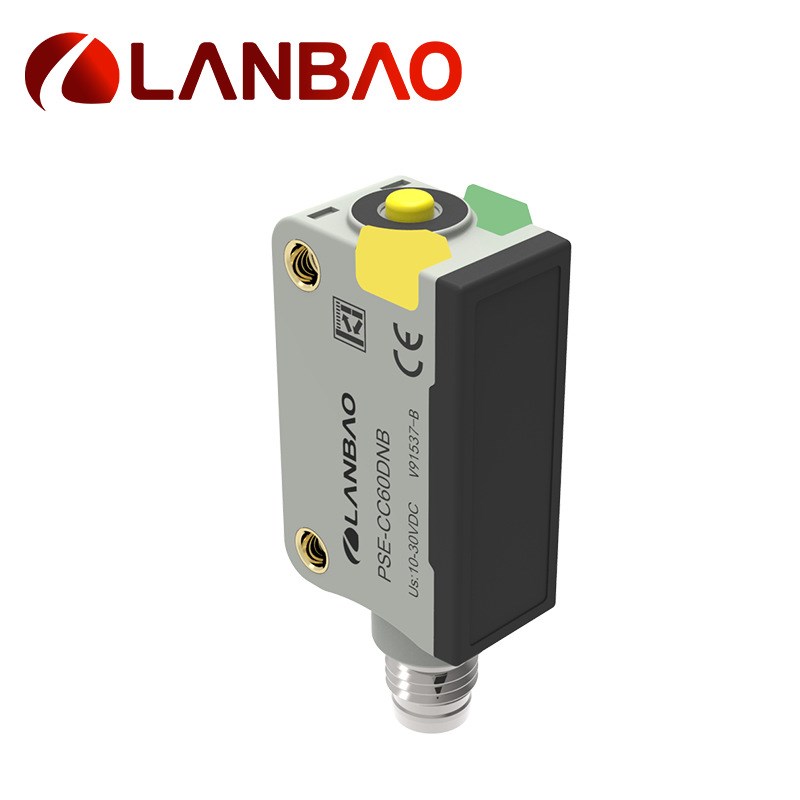 兰宝开关PSE-CC60 小方形TOF红外激光PNP插件 24V智能光电传感器