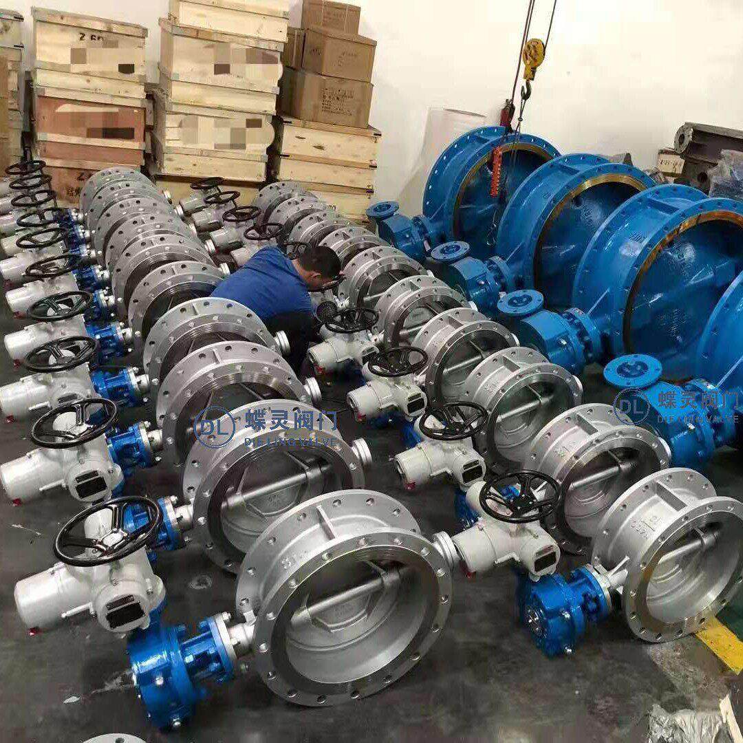 WCB电动法兰硬密封蝶阀D943H-16C铸钢材质电动蝶阀dn1400