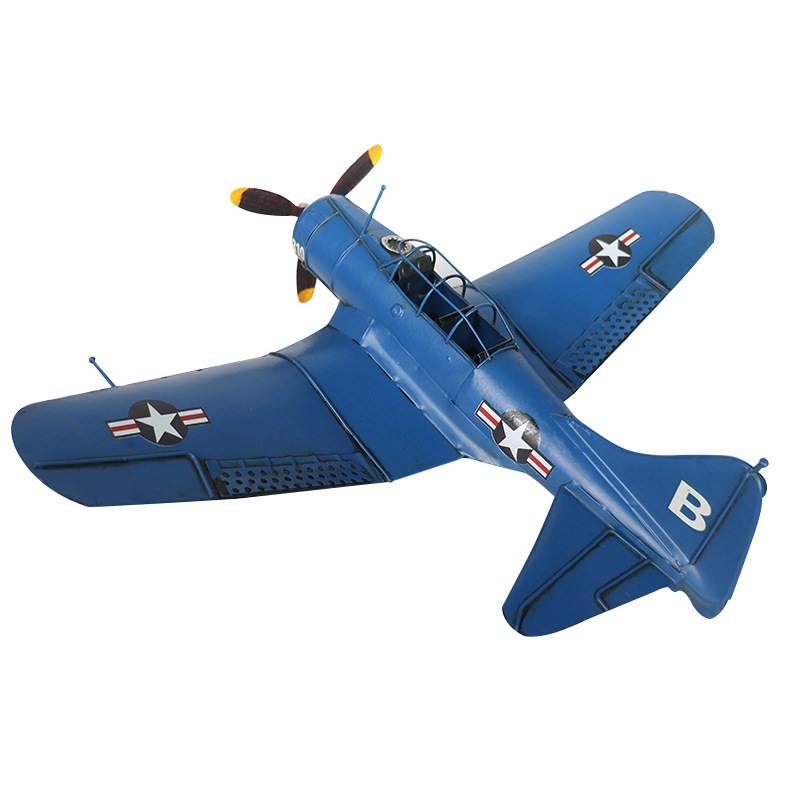 仿真F4U海盗战斗机模型铁艺二战怀旧美式飞机橱窗收藏装饰品摆件