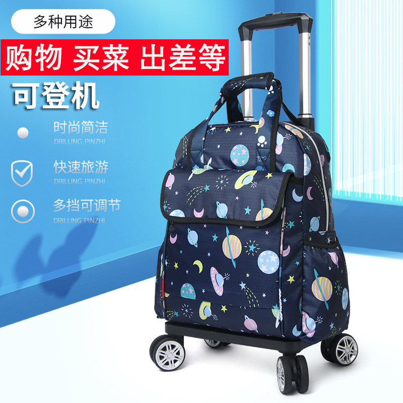 超市购物车买菜小拉车家用手推车C折叠外出行李旅行收纳袋拉杆背
