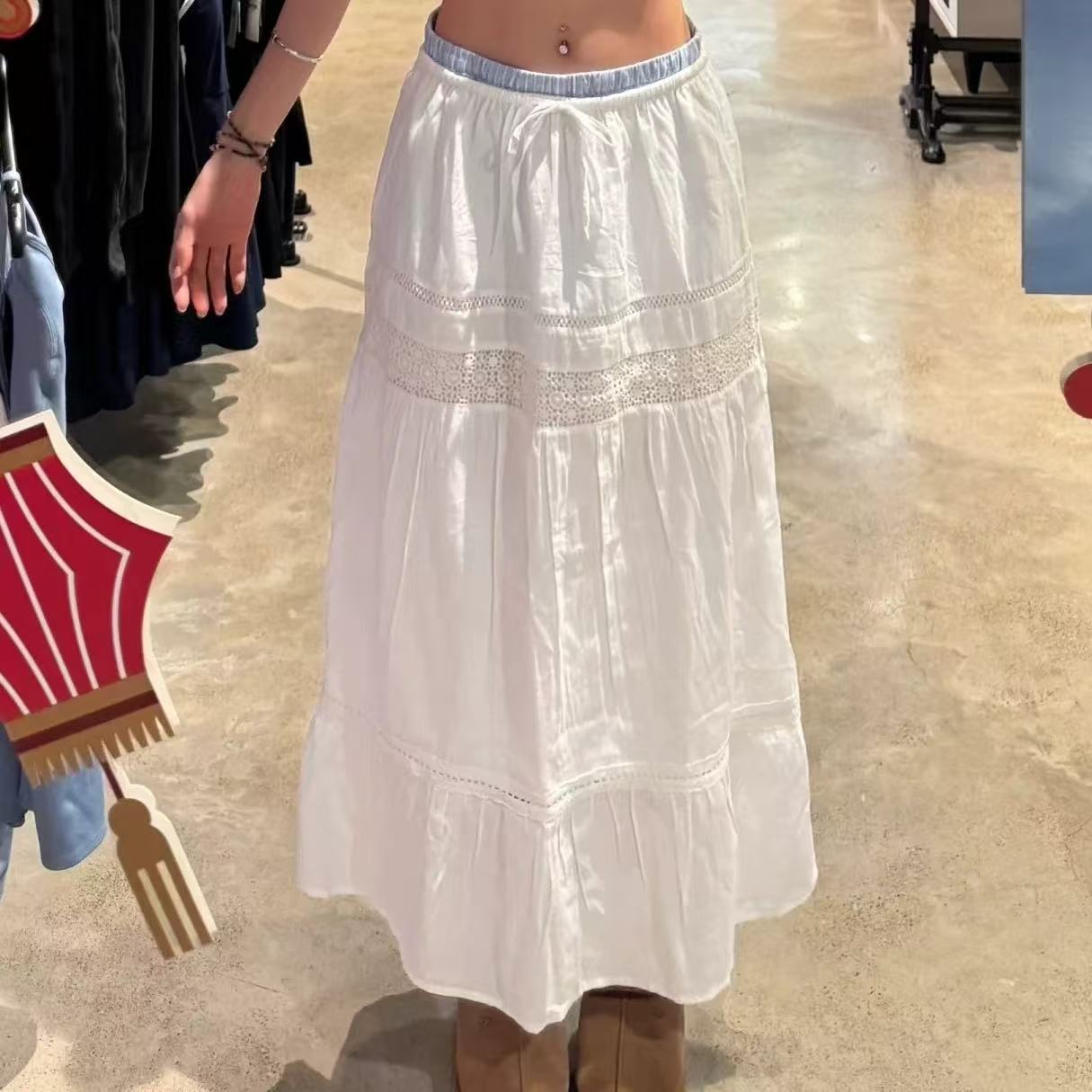 hollister小海鸥美式复半身裙