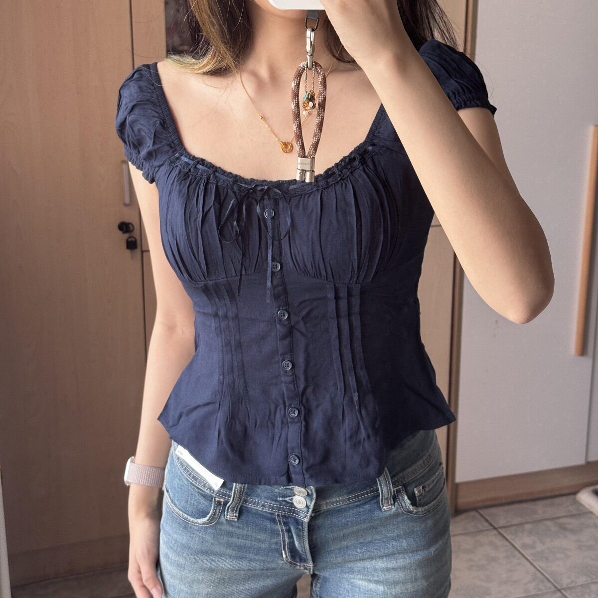 hollister小海鸥法式复衬衫