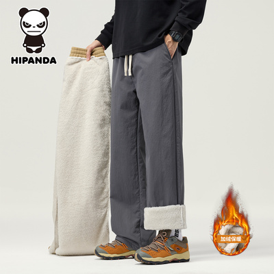 羊羔绒休闲裤子男款秋冬季加绒加