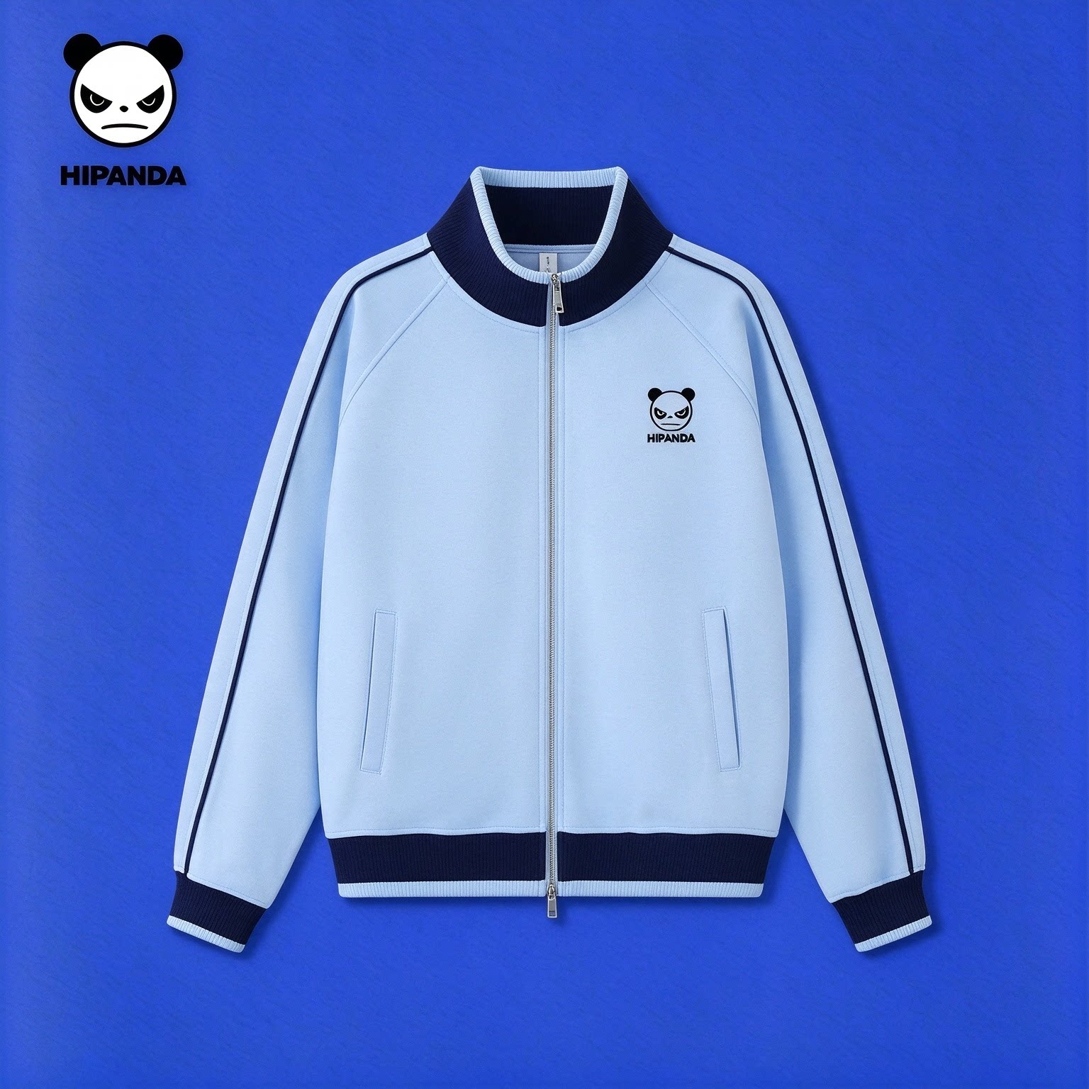 hipanda棒球服复古条纹撞色美式立领夹克外套宽松百搭运动棒球服
