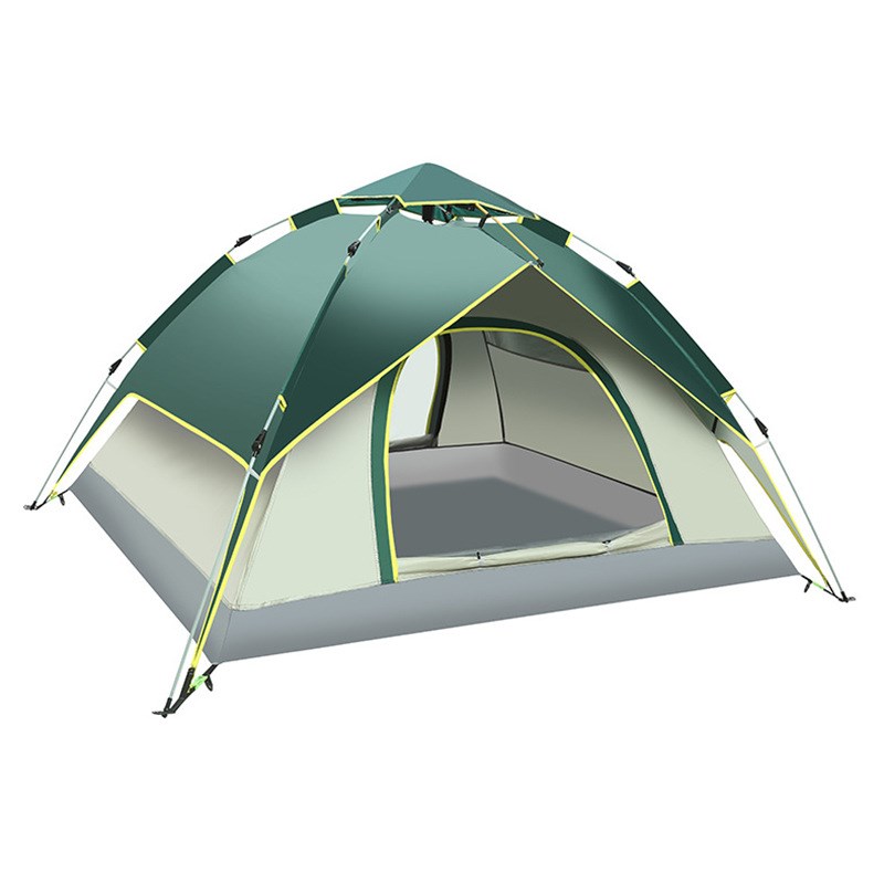 全自动户外帐篷3-4人双层帐篷牛津布家庭野餐便携式户外露营帐篷