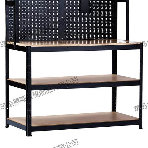 KWT120汽修工作台挂板洞洞板带挂钩工作台厂家仓库铁架子