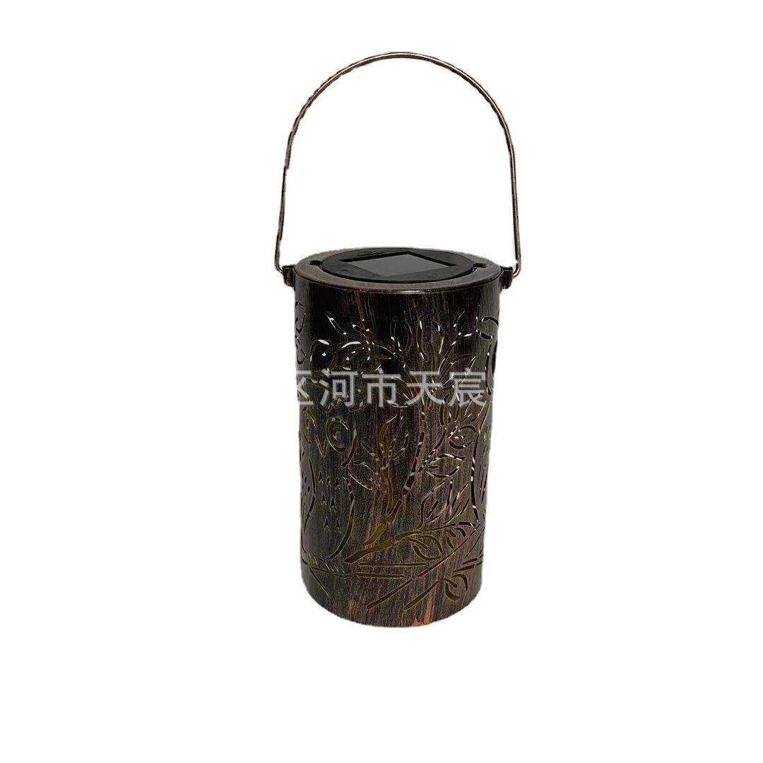 现货铁艺太阳能灯笼new cross border trade Amazon metal light