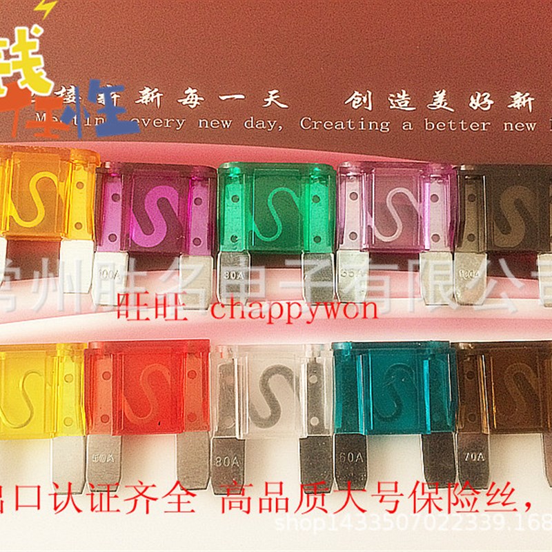 24个20A30A40A50A60A70A80A10A大插片保险丝大号汽车保险丝套装盒