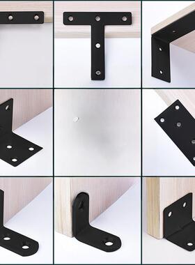 黑色不锈钢角码三角铁90度直角固定架墙柜隔断支撑架Tl型加固配件