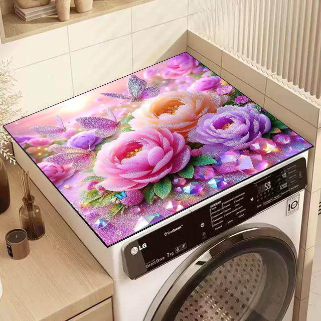 滚筒洗衣机上盖垫子防晒罩冰箱防尘盖布防水冰柜床头柜垫吸水垫布