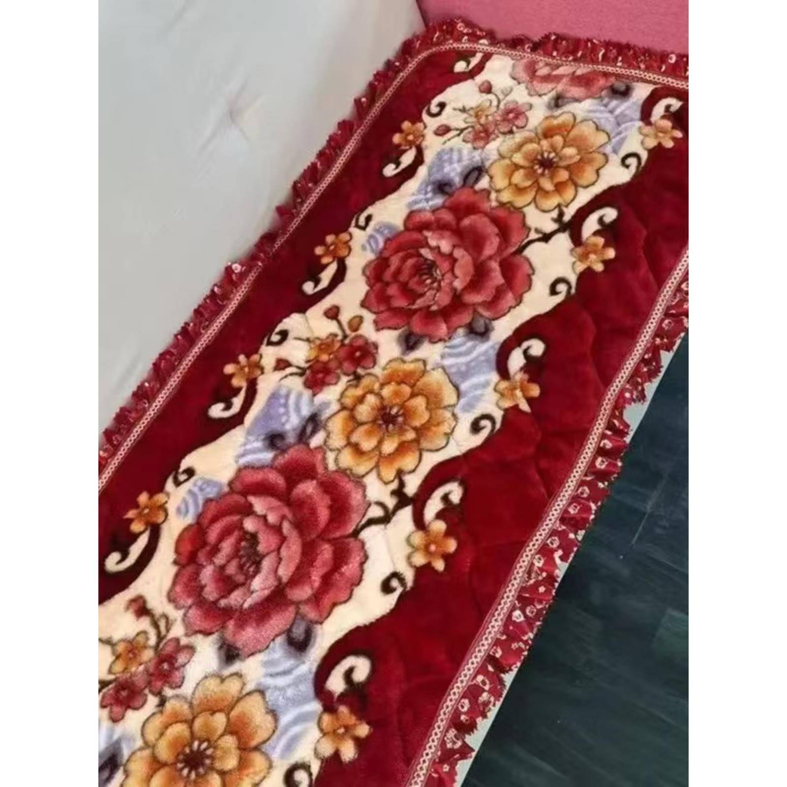 冬季加厚实木防滑长毛绒沙发，沙发垫，弹簧和秋天椅子垫，汽车卧