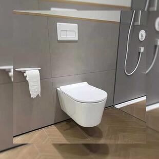 汉斯格雅谧境壁挂隐藏式挂墙马桶悬空坐便器嵌入式水箱22459007