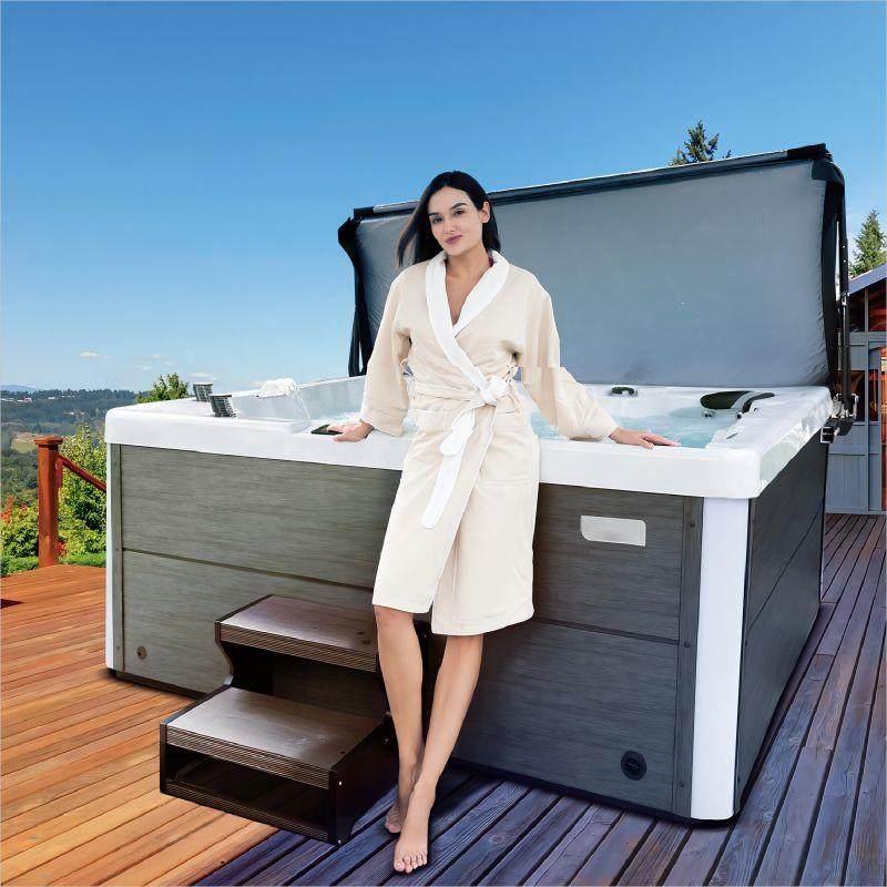 户外别墅冲浪按摩浴缸智能SPA酒店水疗池温泉民宿室外恒温大泡池