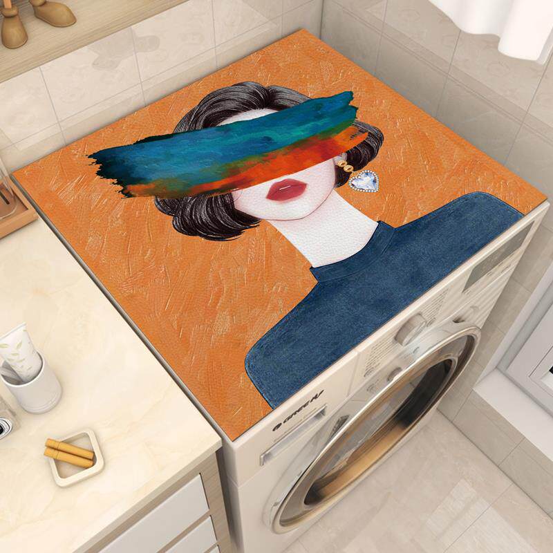 滚筒洗衣机盖布防水防尘防晒罩布套巾垫子皮革桌垫微波炉冰箱垫子