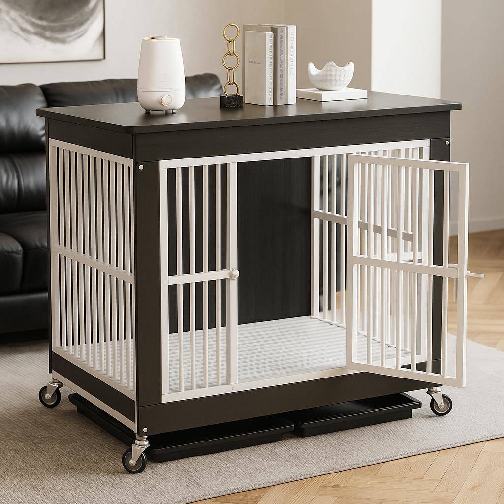 狗笼子家具木大型犬边牧中型犬柯基柴犬宠物狗别墅室内带厕所狗窝