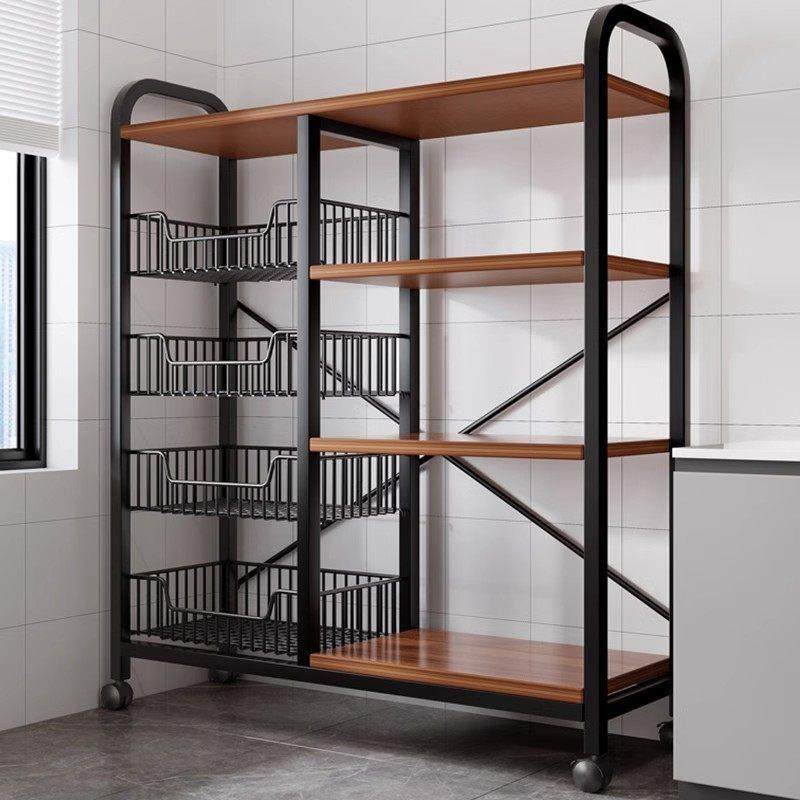 厨房置物架落地多层微波炉收纳层架家用多功能蔬菜篮杂物置物架货,厨房/烹饪用具,微波炉置物架,淘宝优惠券,粉丝福利购,淘宝优惠卷