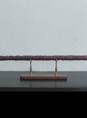 摆件支架圆棒盘龙棍如意棒画卷柱形艺术工艺品桌面摆设展示架托架