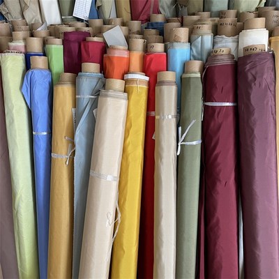 色织纯色真丝塔夫绸100真丝挺阔桑蚕丝晚装礼服设计师面料天然