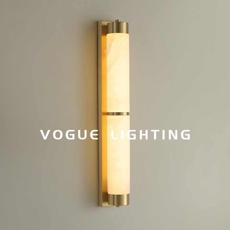 【玺玥】新中式云石壁灯客厅背景墙灯全铜轻奢现代简约过道卧室灯