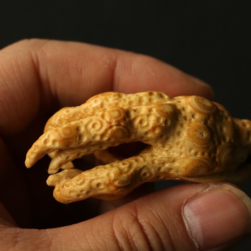 精品纯手工竹根雕小佛手挂件竹手把件竹雕小件把玩竹玩小摆件送礼