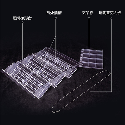 超市冷柜陈列台垫板透明塑料阶梯多层生鲜陈列台展示架水果货架