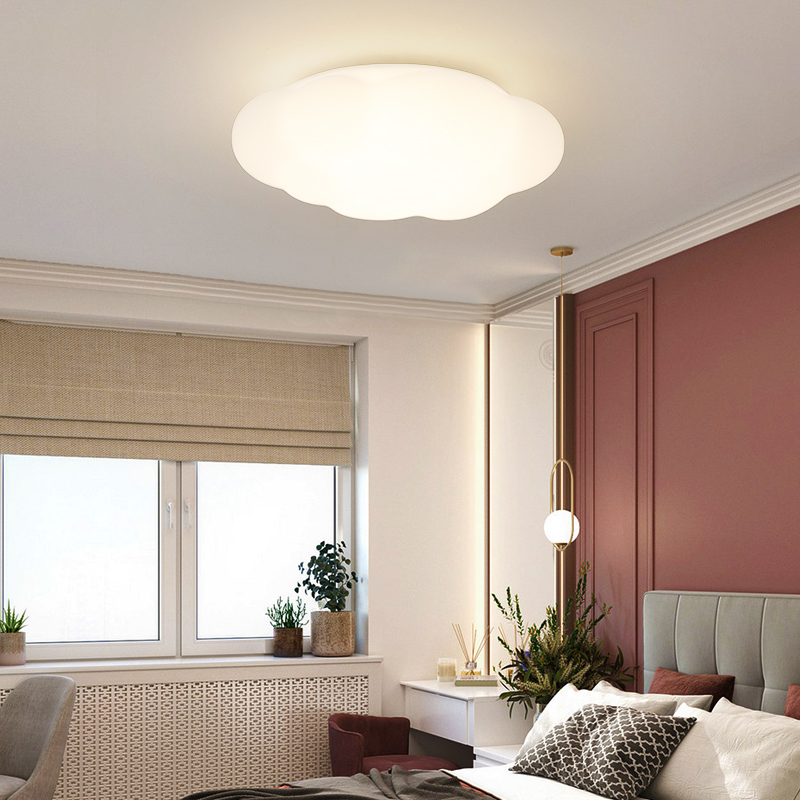 卧室吸顶灯创意简约温馨浪漫意大利设计师北欧云朵棉花糖儿童房灯