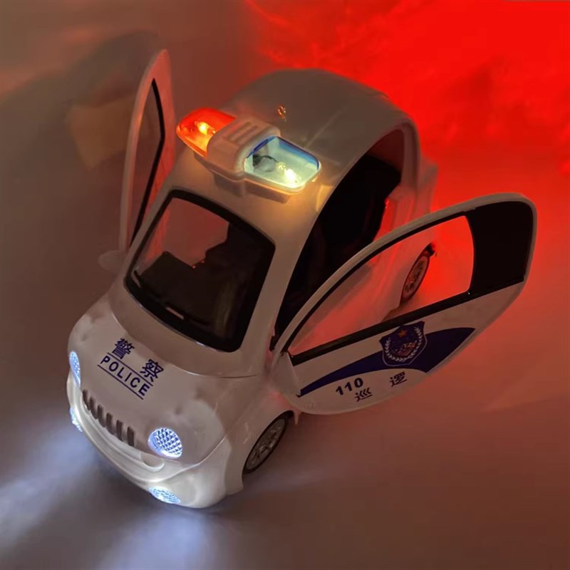 中秋灯笼节庆儿童手提电动巡逻警车卡通发光汽车灯笼宝宝彩灯礼物