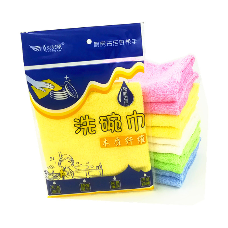 竹木纤维油利除洗碗布巾免洗洁精不掉毛不沾油家用神奇去油小抹布