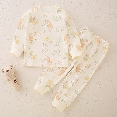 秋衣秋裤婴儿秋季套装家居服儿童衬衣衬裤纯棉内衣男童女宝宝睡衣