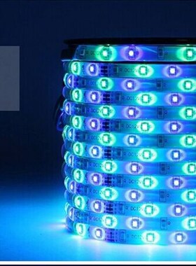 12V超高亮 LED灯带 3528贴片2835滴胶 音乐 RGB七彩灯带  跑马灯