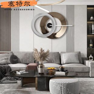 意式极简金属铁艺壁饰客厅卧室床头墙面装饰挂件背景墙软装装饰品
