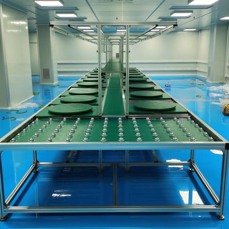 流水线车间生产线无动力手推工装线防静电输送带滚筒装配线流水拉