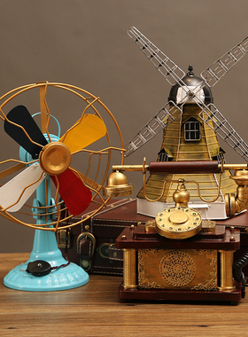 欧式创意摆件家居客厅电视柜酒柜铁艺模型工艺品小众轻奢装饰摆设