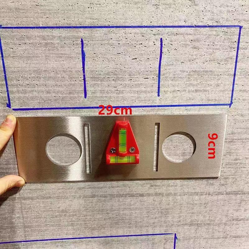 86型画盒工具开关底盒画线模板水电水平定位器尺画线盒神器不锈钢