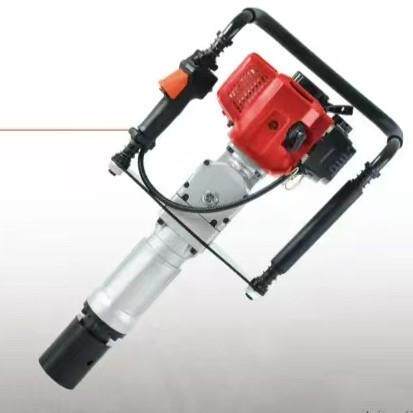 单人手持式汽油木桩植桩机便携式四冲程钢管桩打桩机防汛打桩机