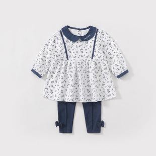 5岁小女童长袖 连衣裙潮婴儿纯棉公主裙女宝洋气小裙 宝宝秋装