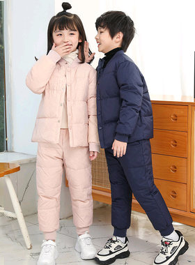 【科技抗菌】轻薄羽绒套装儿童羽绒内胆校服神器男女小孩子两件套