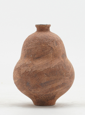 新中式复古橙陶瓷花瓶轻奢小摆件电视柜酒柜橱窗装饰品艺术陈列品