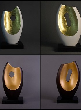 样板房家居饰品别墅摆设酒店现代简约树脂抽象艺术品雕塑玄关摆件