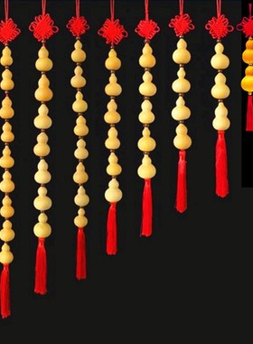 天然真葫芦串风水挂件门对门家居中国风装饰品办公室招财客厅挂饰