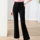 裤 小个子黑色高腰显瘦弹力加厚高级感休闲西装 女秋冬新款 微喇叭裤