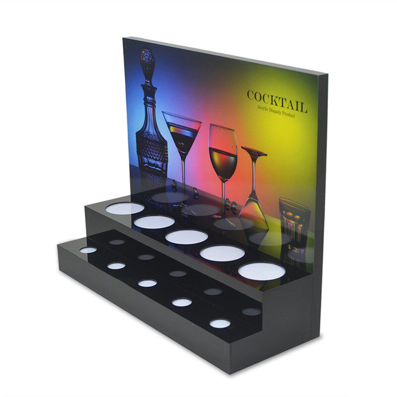 亚克力发光遥控酒架展示架酒座香槟洋酒鸡尾酒创意炫彩阶梯陈列架