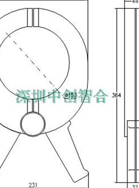 3000A交流钳 150mm钳形互D感器 大孔径电流钳 电缆识别仪用