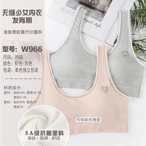 少女孩子童内衣发育期小背心彩纱棉一二阶段文胸