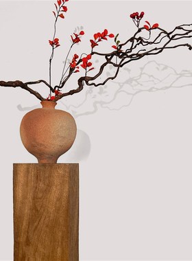 厂促方形木墩原木底实木墩柱子客玄酒店关侘寂风造厅型摆座件香樟