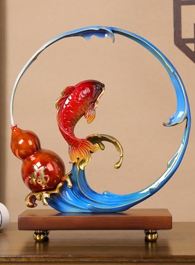 高档招财摆件新中式客厅桌面乔迁送礼装饰品电视柜酒柜开业工艺品