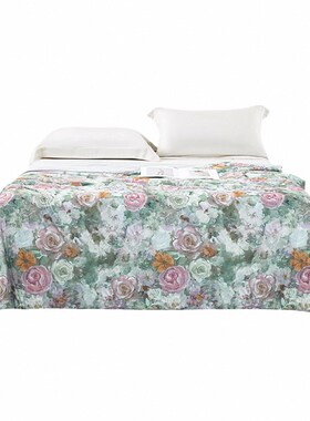 2024新款凉感冰氨纤维裸睡夏凉空调被A类透气凉感舒服印花可机洗