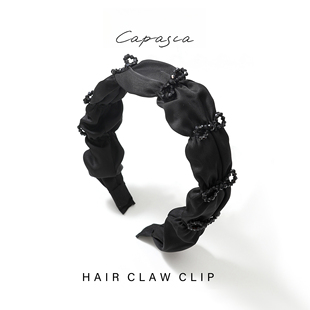 capasca(卡帕萨)手工头箍百搭优雅法式发箍女原创设计黑色
